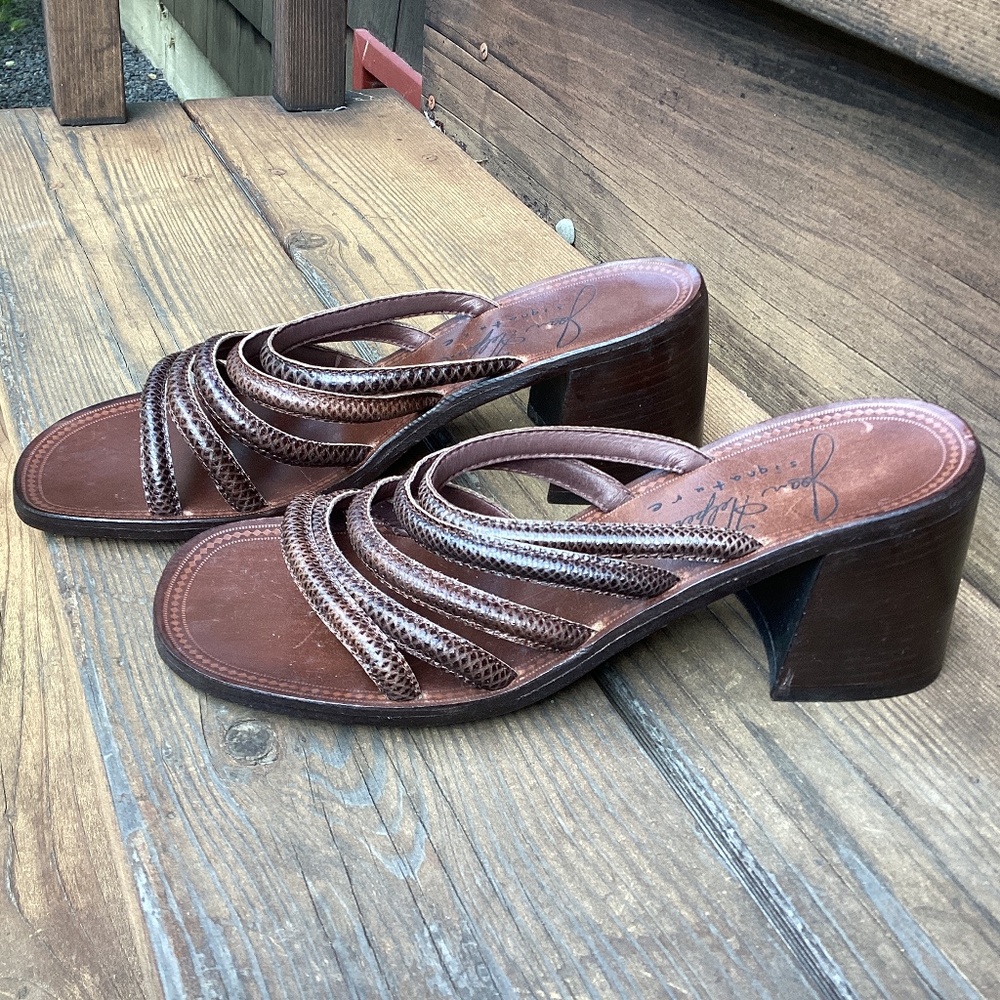 Joan Helpern signature leather sandals women’s size 7B